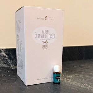Young Living Haven Ceramic Diffuser with Peppermint Oil
